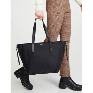 NEW Botkier NY Bond Tote Large Black Shopping Tote Shoulder Bag Leather Trim